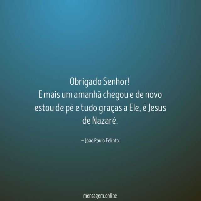 Obrigado Senhor