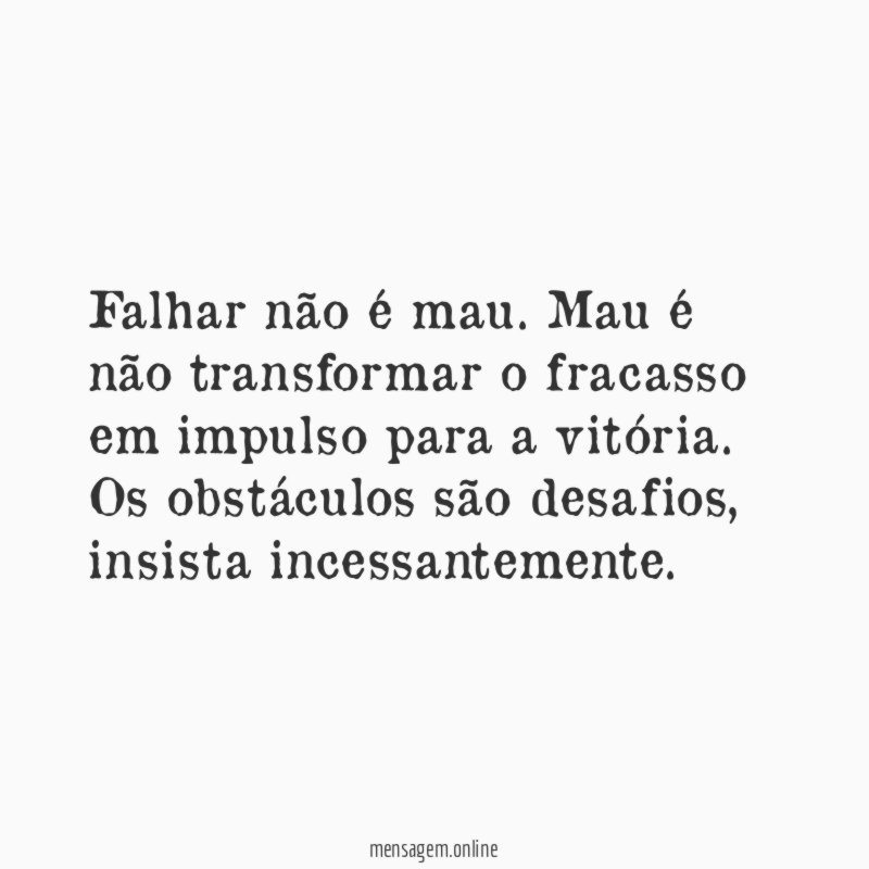 Falhar não é mau