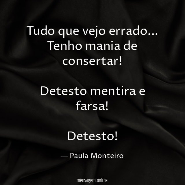 Tudo que vejo errado
