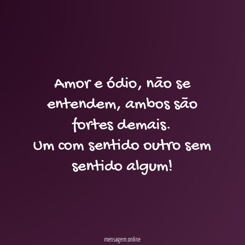 Amor e ódio