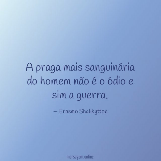 A praga mais sanguinária do homem não é