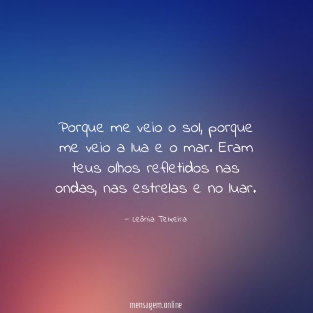 Porque me veio o sol