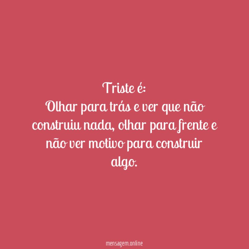 Triste é