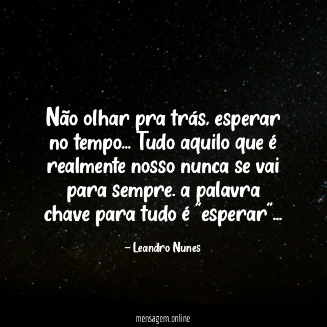 Não olhar pra trás