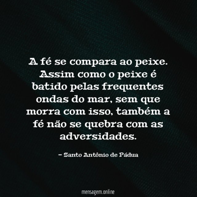 A fé se compara ao peixe
