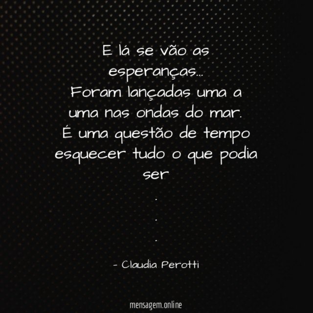 E lá se vão as esperanças