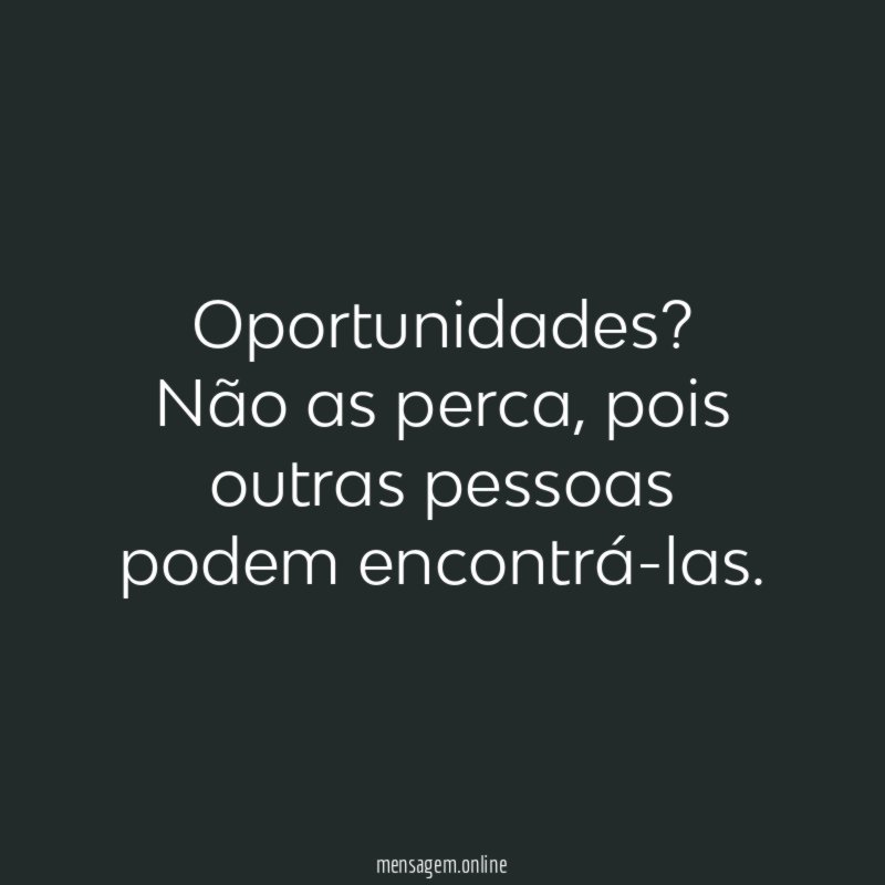 Oportunidades