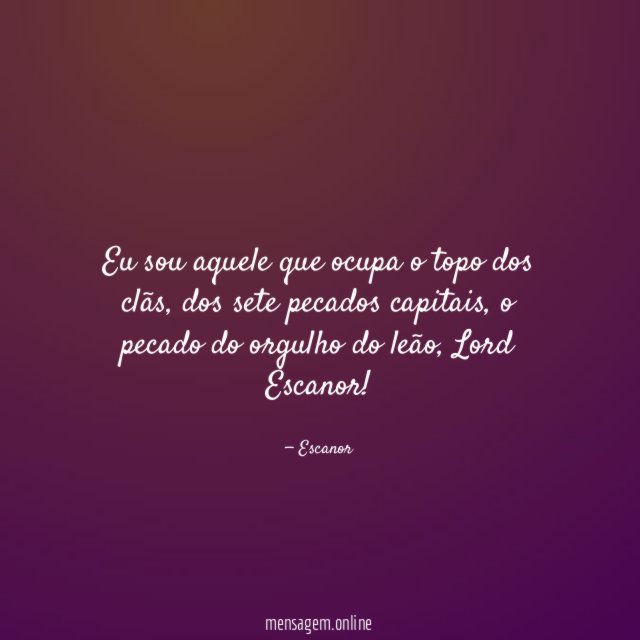 eu sou aquele que ocupa o topo dos clãs