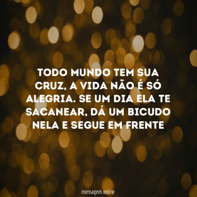 Todo mundo tem sua cruz