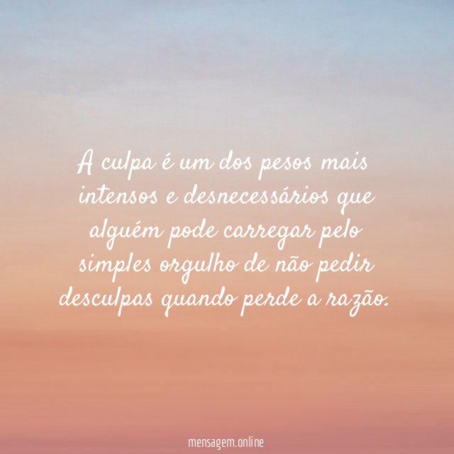 A culpa é um dos pesos mais intensos