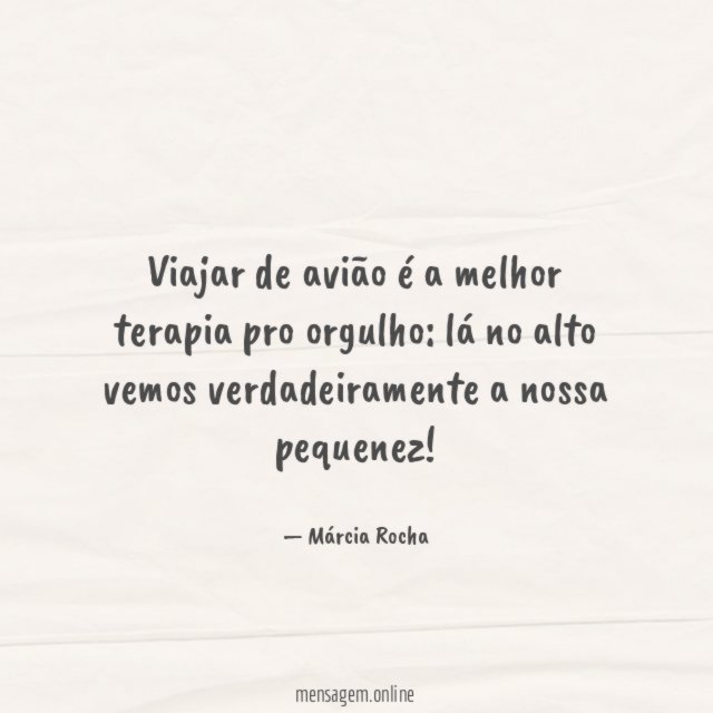 Viajar de avião é a melhor terapia pro orgulho