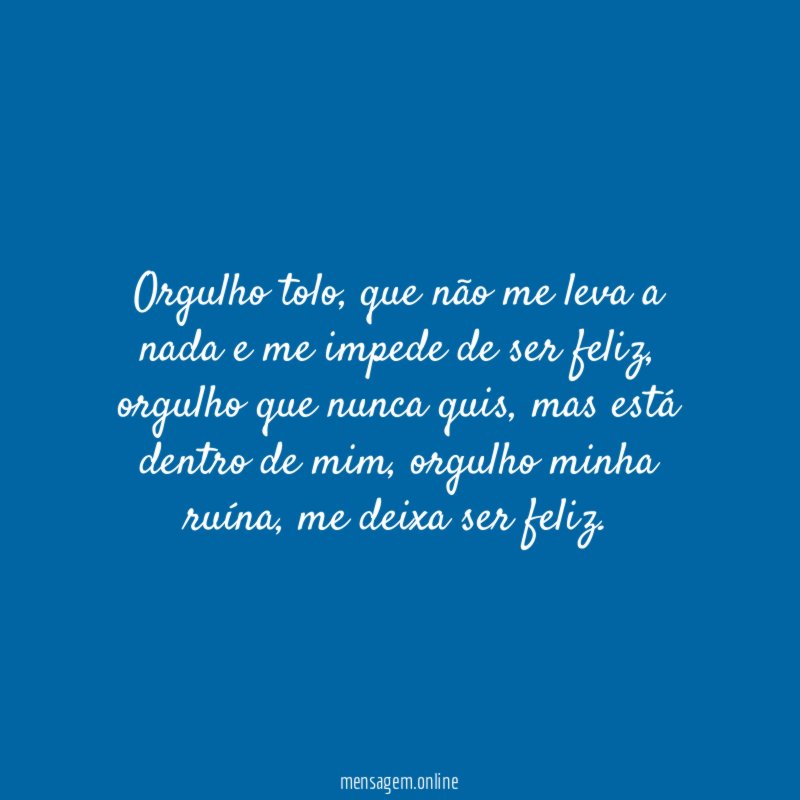 Orgulho tolo