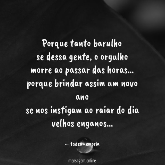 Porque tanto barulho se dessa gente