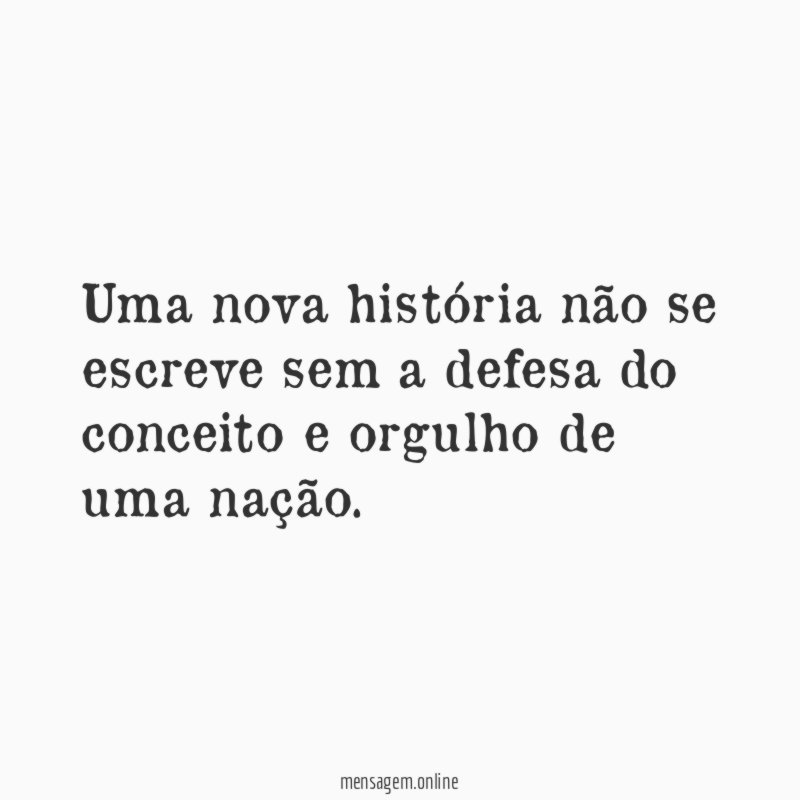 Uma nova história não se escreve sem a