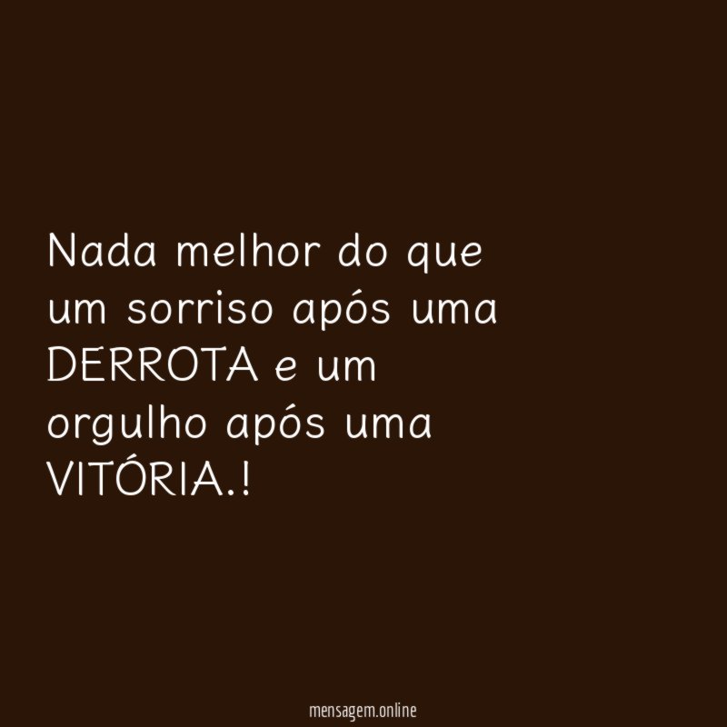 Nada melhor do que um sorriso após uma