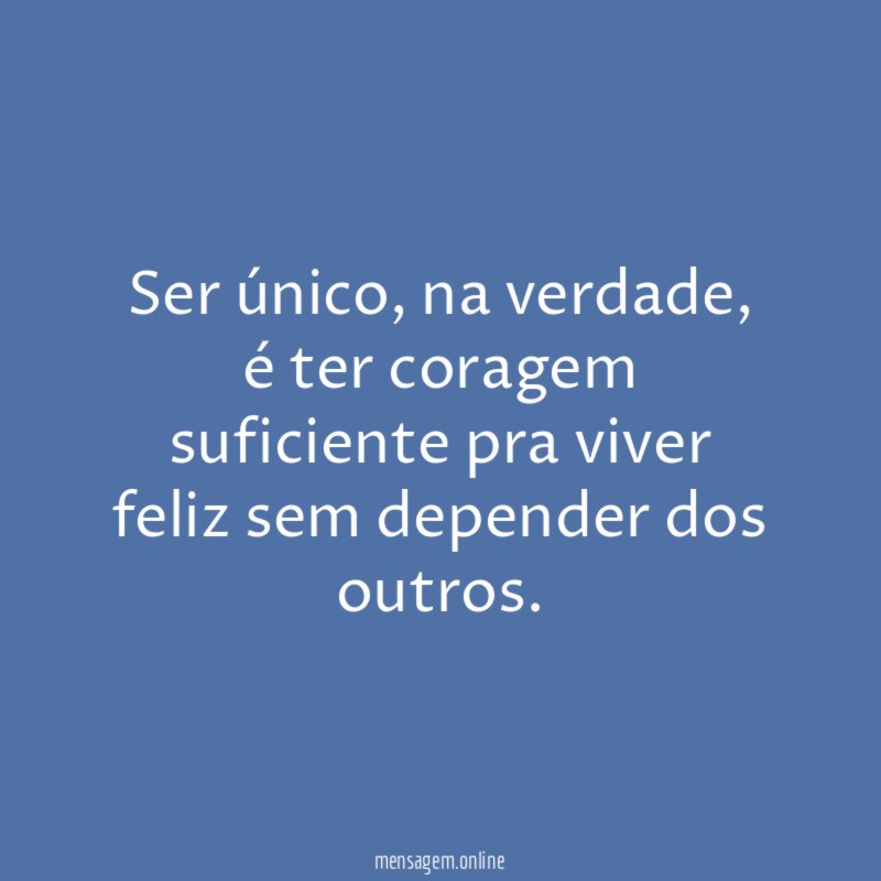 Ser único