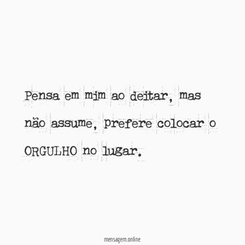 Pensa em mim ao deitar
