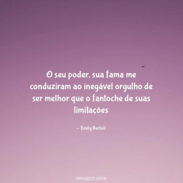O seu poder