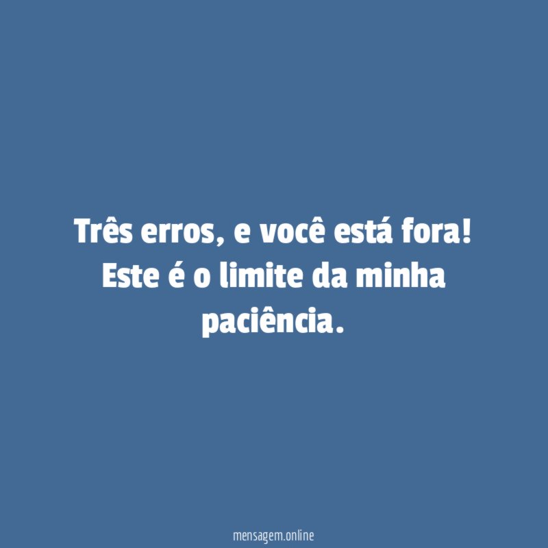 Três erros