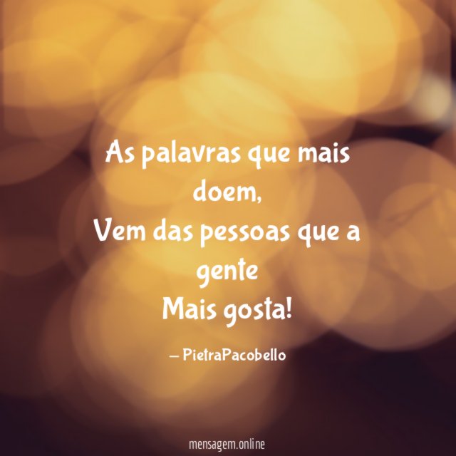 As palavras que mais doem