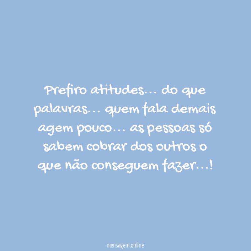 Prefiro atitudes
