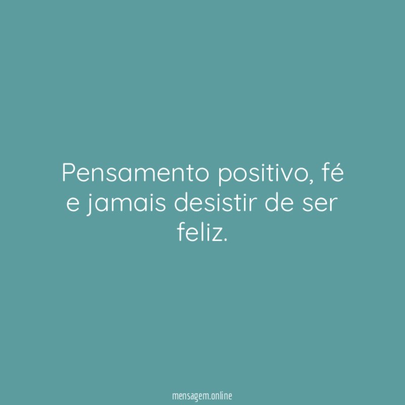 Pensamento positivo