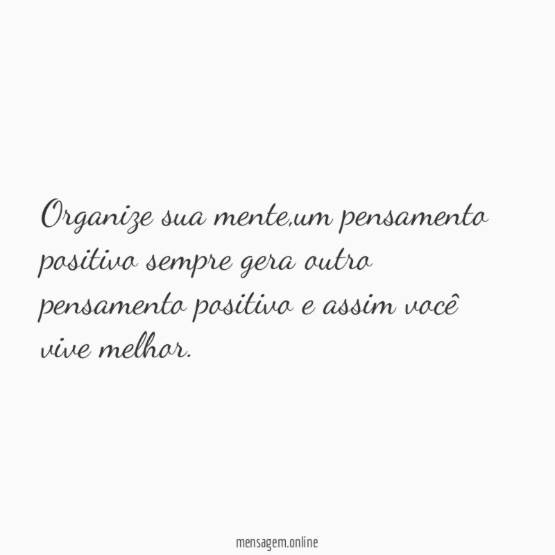 Organize sua mente