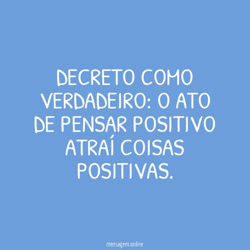 Decreto como verdadeiro