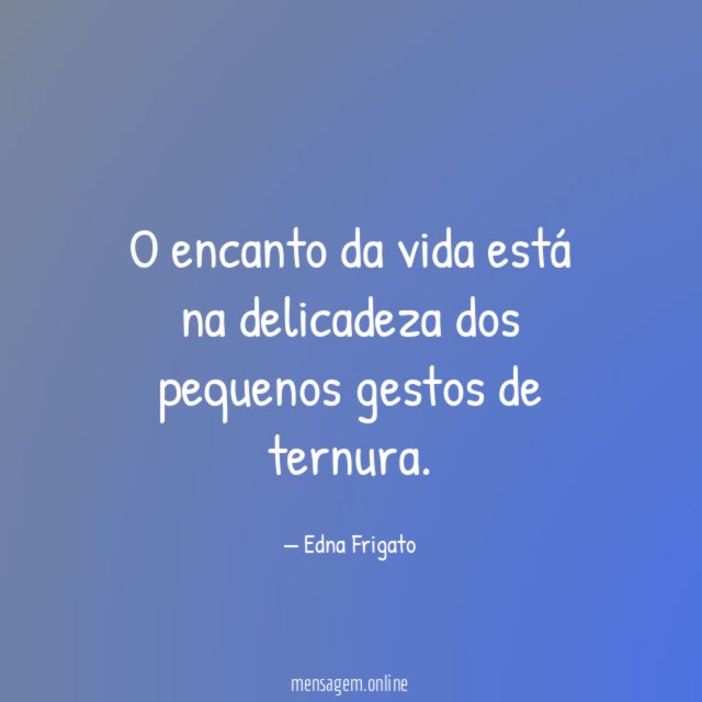 O encanto da vida está na delicadeza dos pequenos gestos de ternura