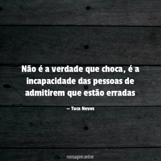 Não é a verdade que choca