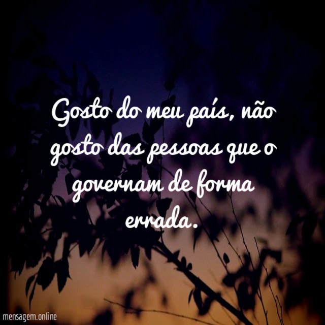 Gosto do meu país