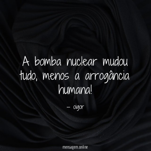 A bomba nuclear mudou tudo