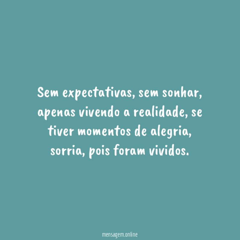 Sem expectativas