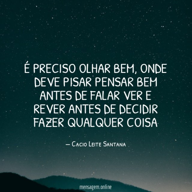É Preciso olhar bem