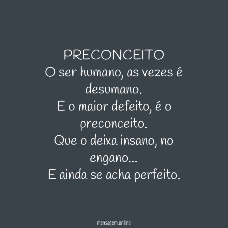 PRECONCEITO