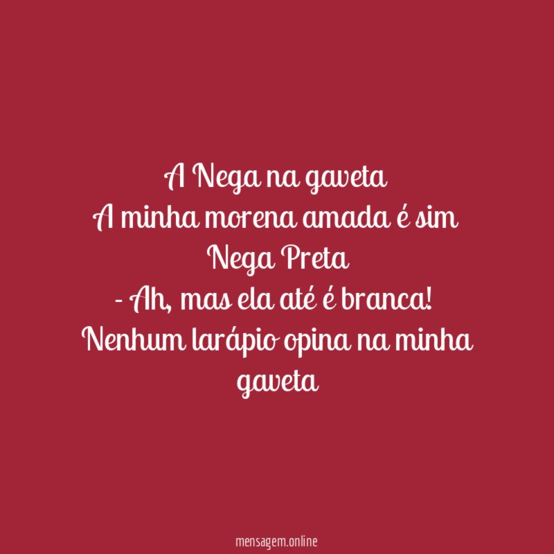 A Nega na gaveta