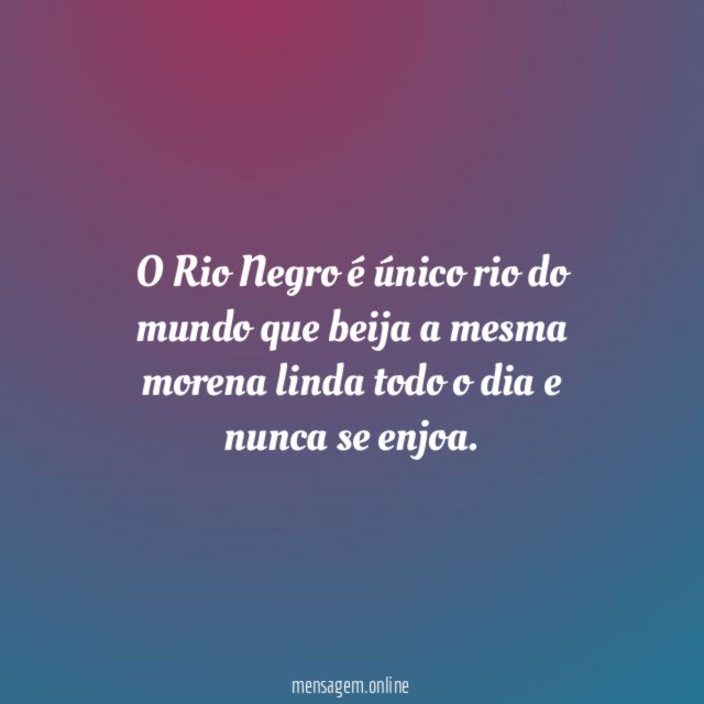 O Rio Negro é único rio do mundo