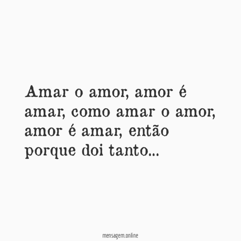 Amar o amor