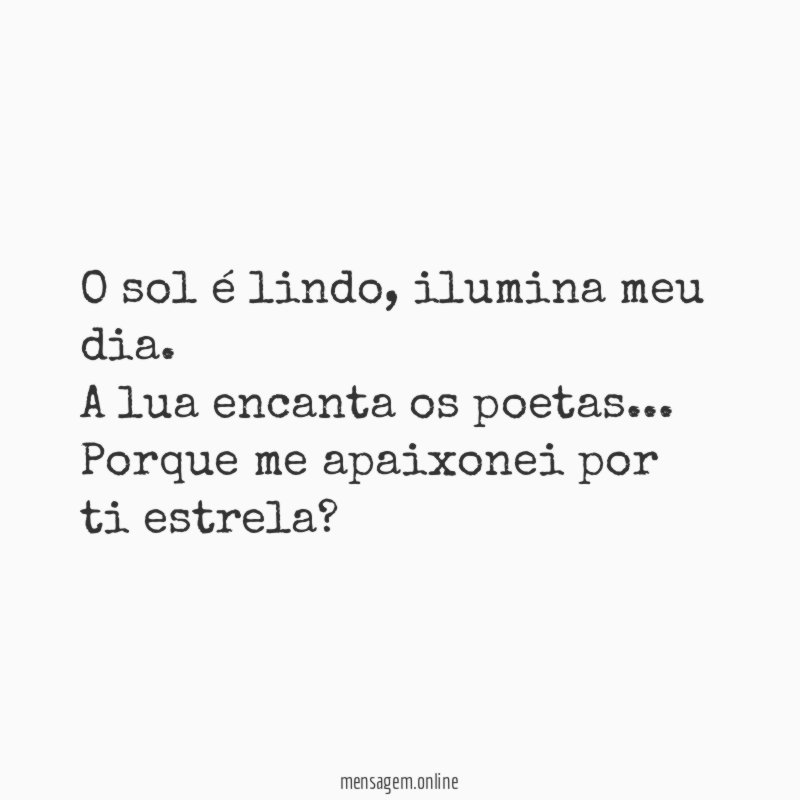 O sol é lindo