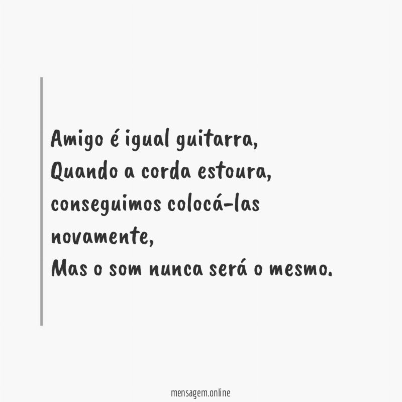 Amigo é igual guitarra