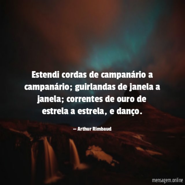 Estendi cordas de campanário a campanário