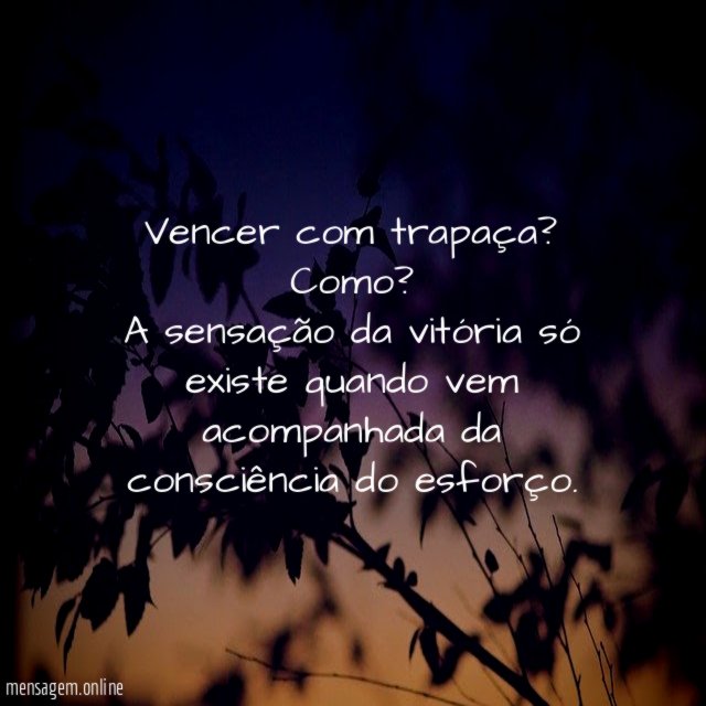 Vencer com trapaça? Como?