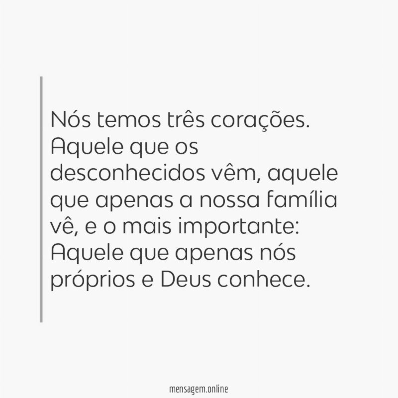 Nós temos três corações
