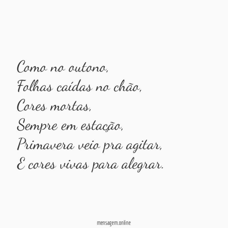 Como no outono