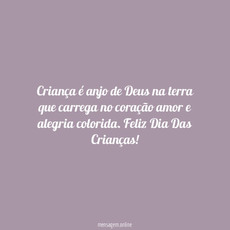 Criança é anjo de Deus na terra que