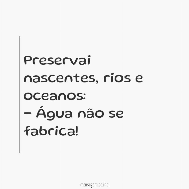 Preservai nascentes
