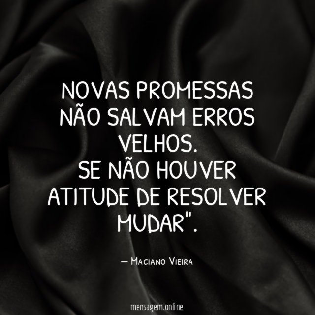 Novas promessas não salvam erros velhos