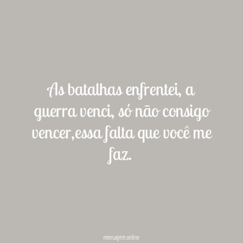 As batalhas enfrentei