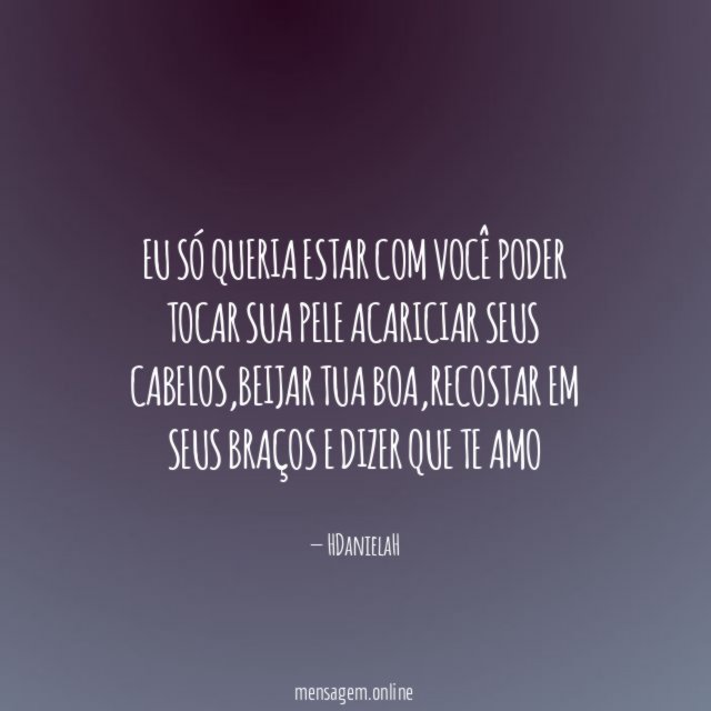 Eu só queria estar com você poder tocar