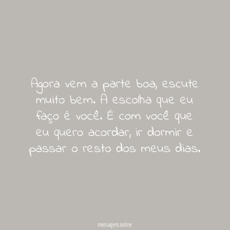 Agora vem a parte boa